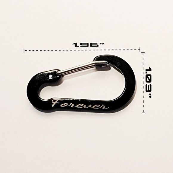 Personalized Engraved Carabiner Key Pear Shaped With Snap Hook - Picture 3 of 7